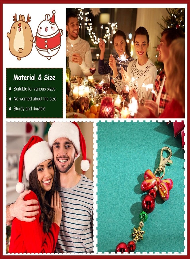 Hoheng Christmas Bag Charm Christmas Keychain Christmas Tree Snowman Santa Claus Keychain Holiday Stocking Stuffers - Image 5